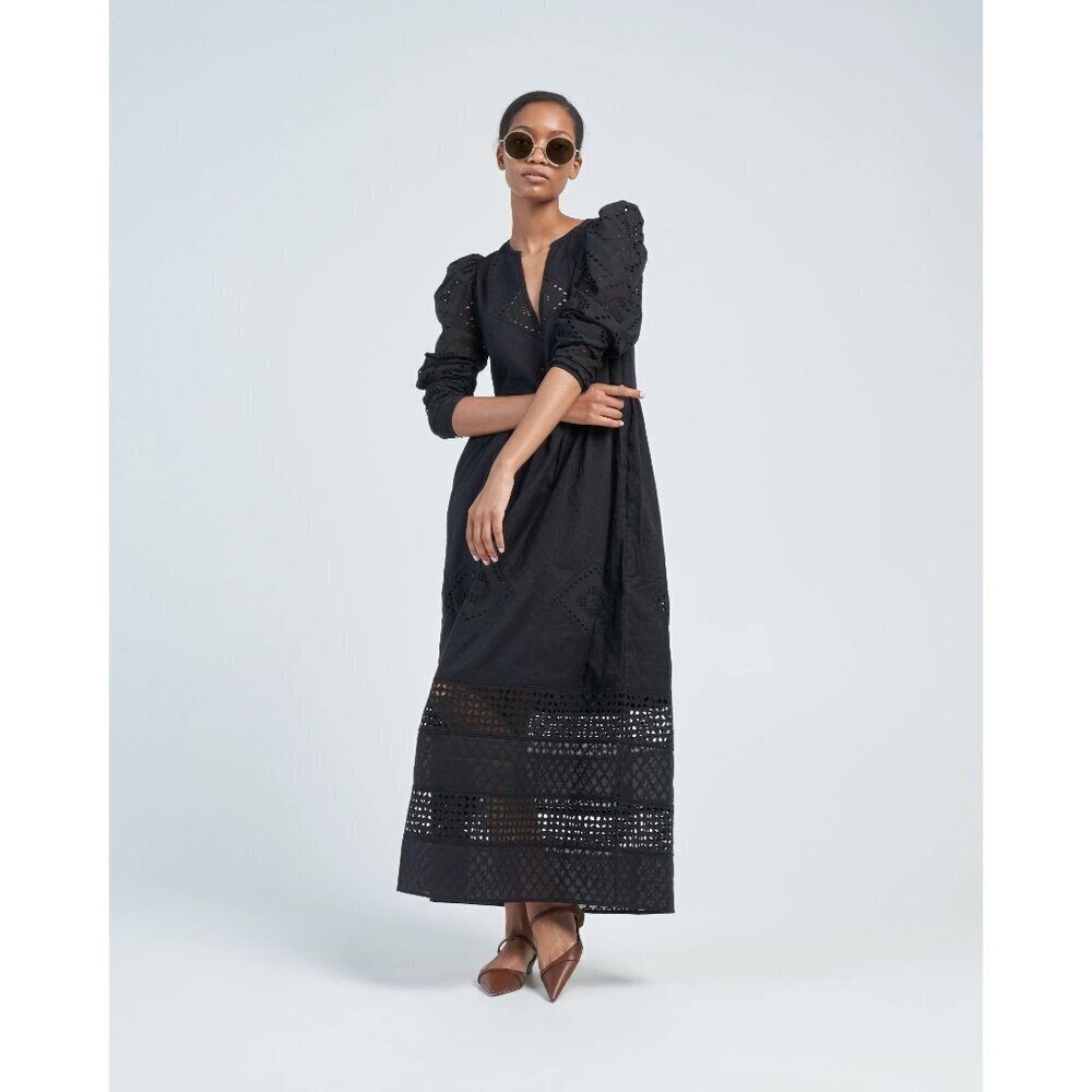 Alix of Bohemia Winifred Black Eyelet Dress Obsidian Medium  An elegant, bohemia